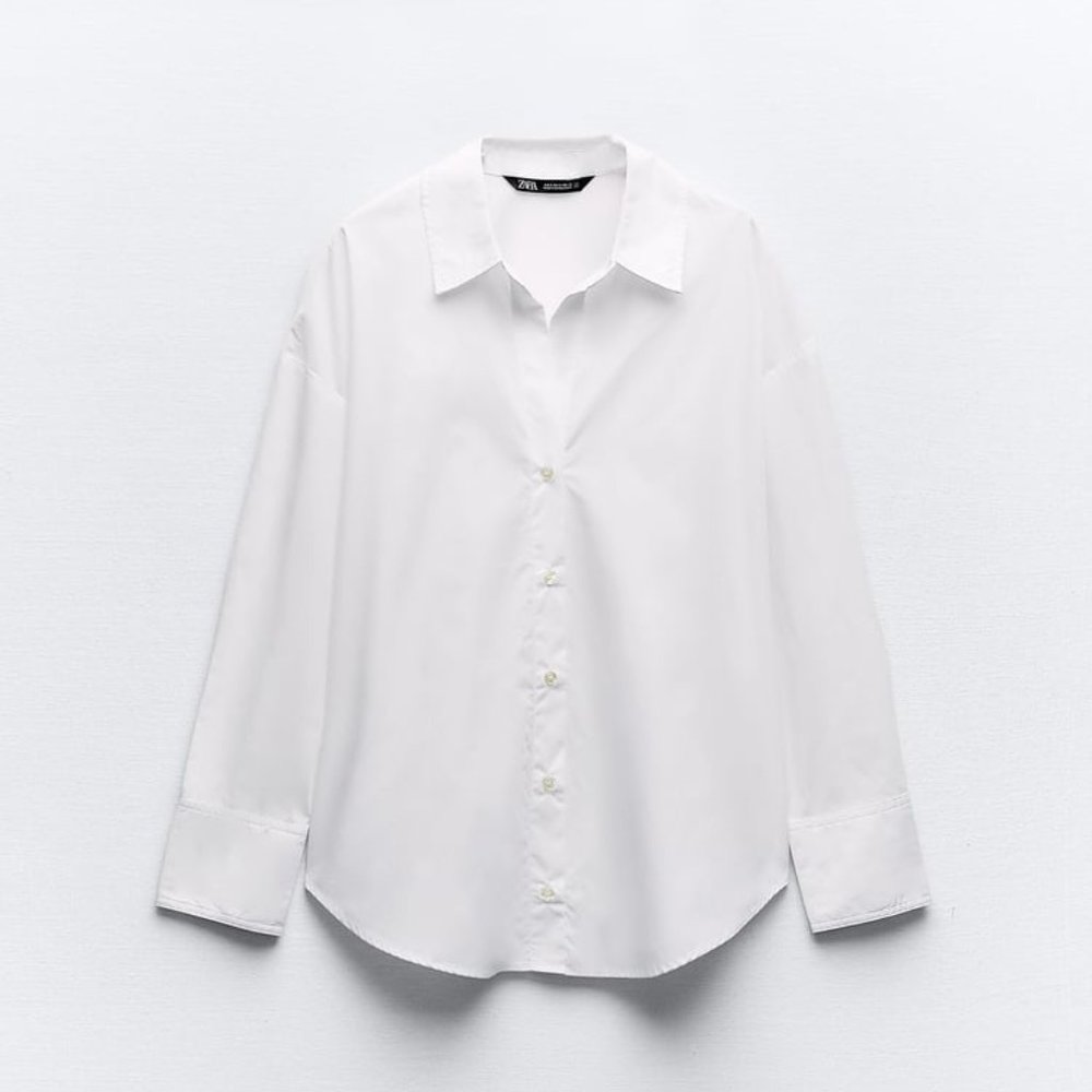 Zara white blouse size xs never worn